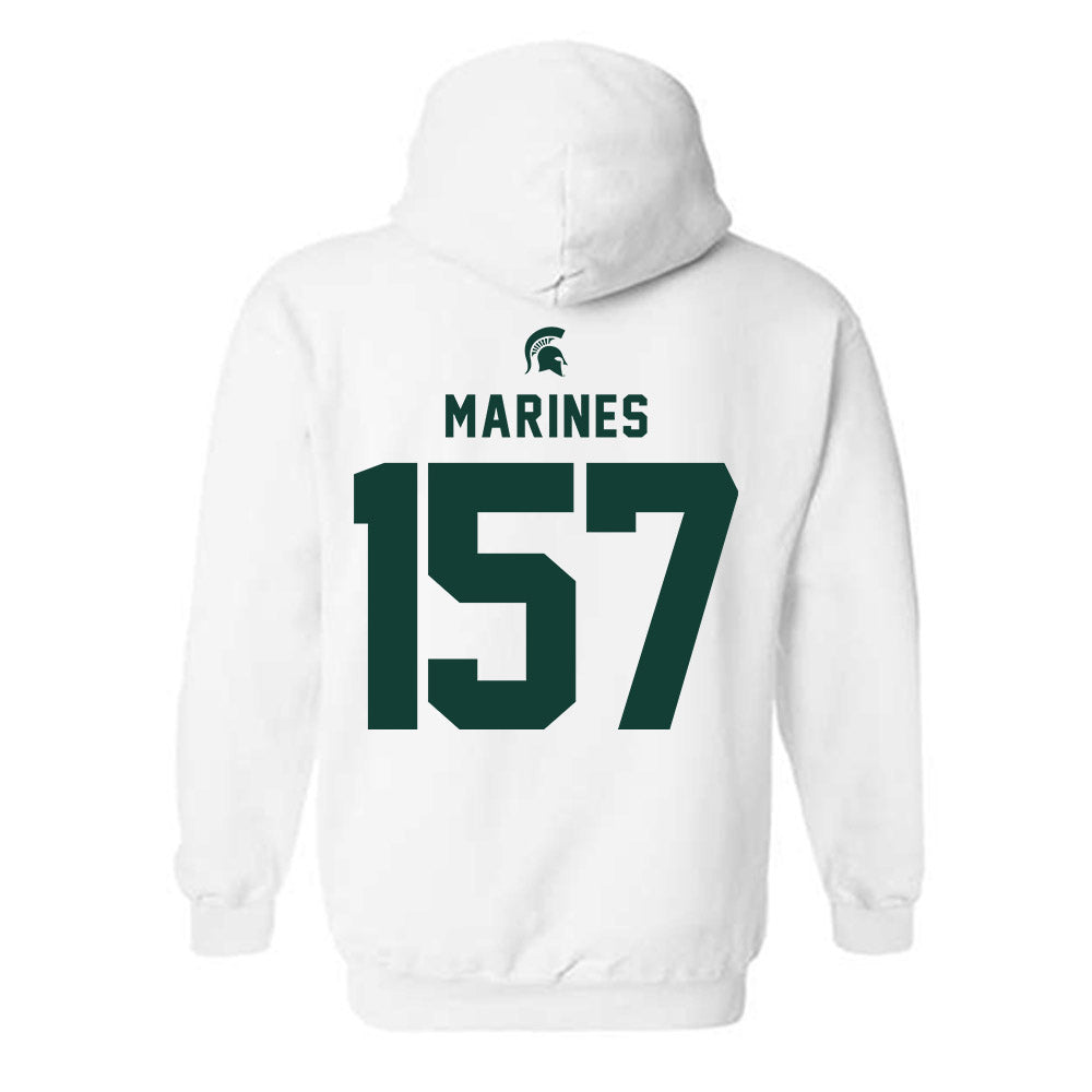 Michigan State - NCAA Wrestling : Darius Marines - Classic Shersey Hooded Sweatshirt-1