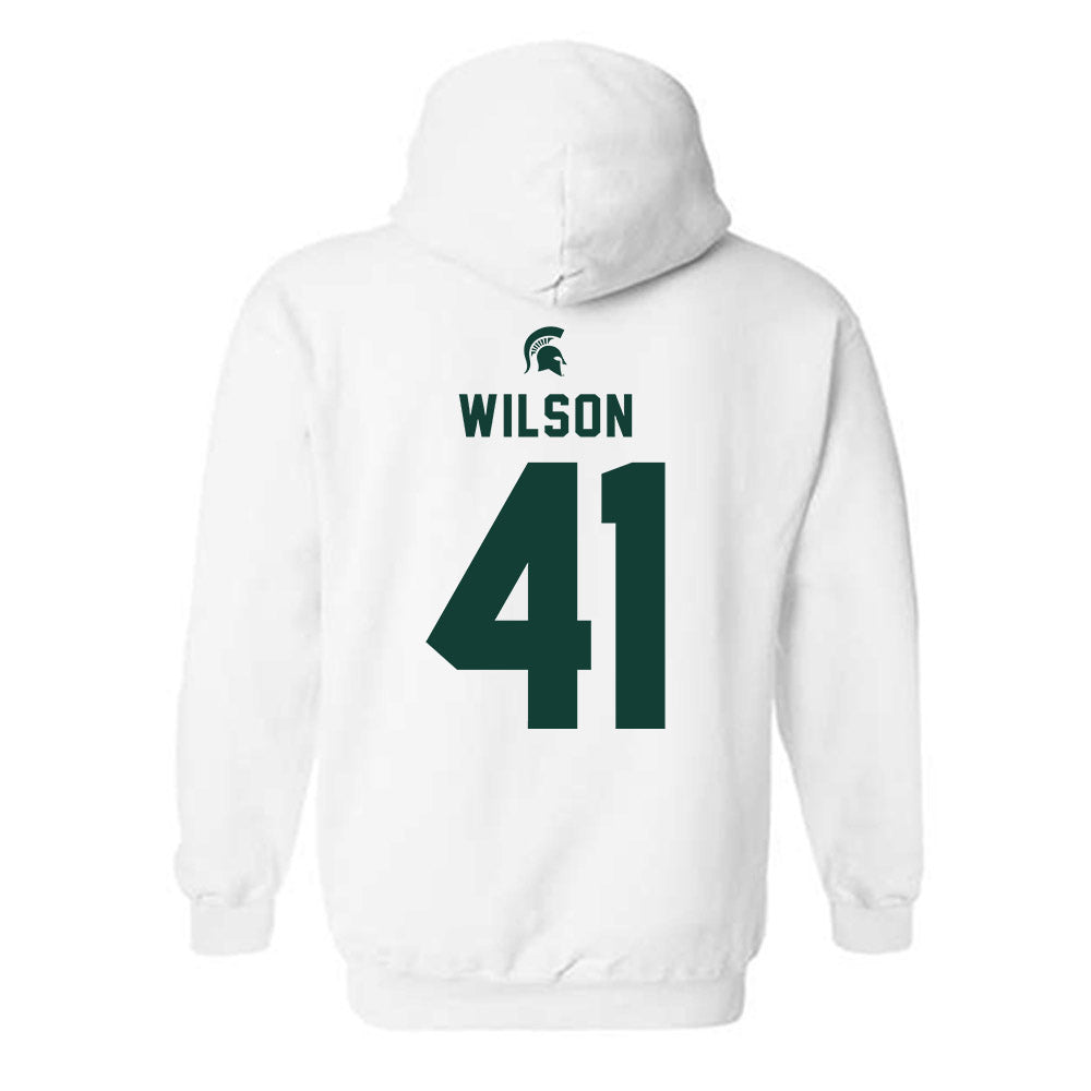 Michigan State - NCAA Football : Jaxson Wilson - Classic Shersey Hooded Sweatshirt-1