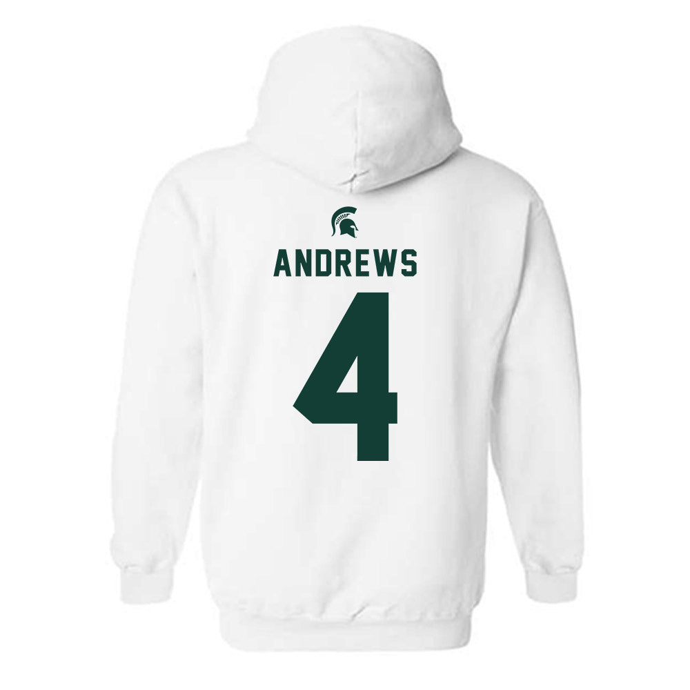 Michigan State - NCAA Women's Volleyball : Madi Andrews - Classic Shersey Hooded Sweatshirt-1
