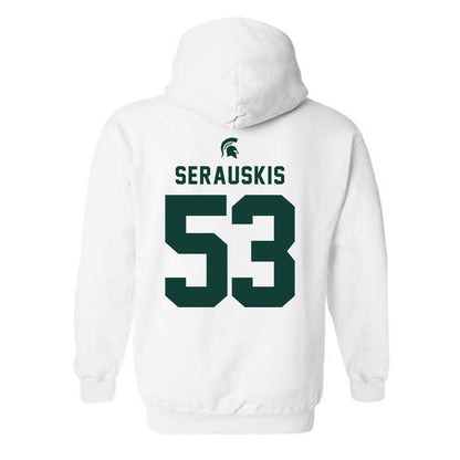 Michigan State - NCAA Football : Trey Serauskis - Classic Shersey Hooded Sweatshirt-1