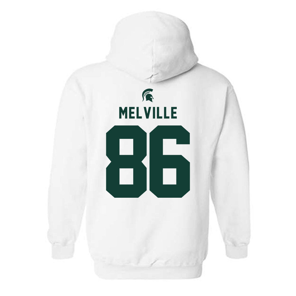 Michigan State - NCAA Football : Ethan Melville - Classic Shersey Hooded Sweatshirt-1