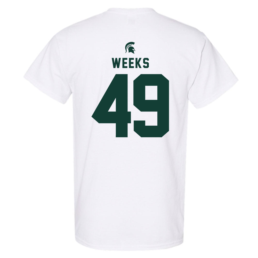 Michigan State - NCAA Football : Alex Weeks - Classic Shersey T-Shirt-1