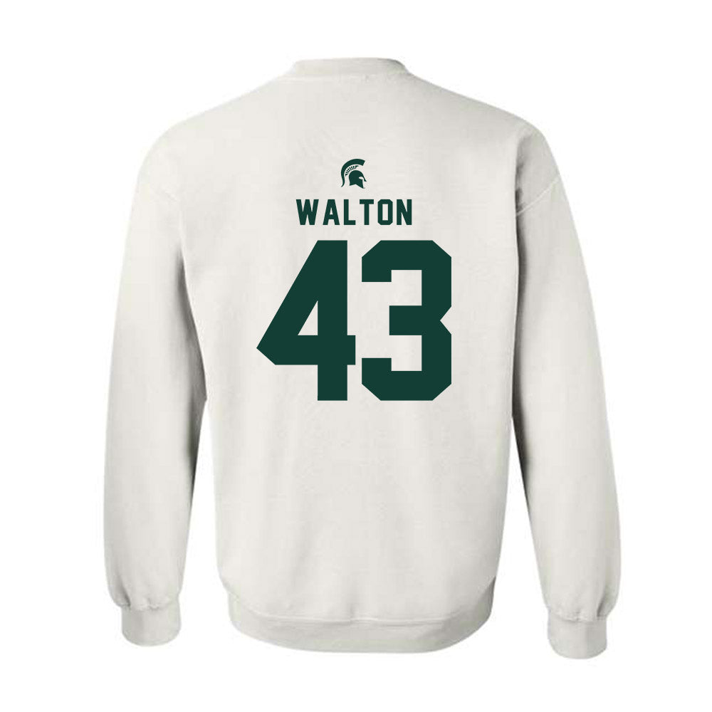 Michigan State - NCAA Men's Basketball : Colin Walton - Classic Shersey Crewneck Sweatshirt-1