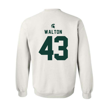 Michigan State - NCAA Men's Basketball : Colin Walton - Classic Shersey Crewneck Sweatshirt-1