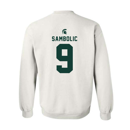 Michigan State - NCAA Women's Basketball : Sara Sambolic - Classic Shersey Crewneck Sweatshirt-1