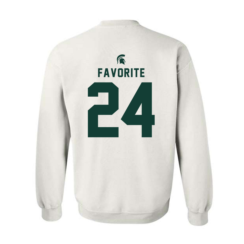 Michigan State - NCAA Football : Jeremiah Favorite - Classic Shersey Crewneck Sweatshirt-1