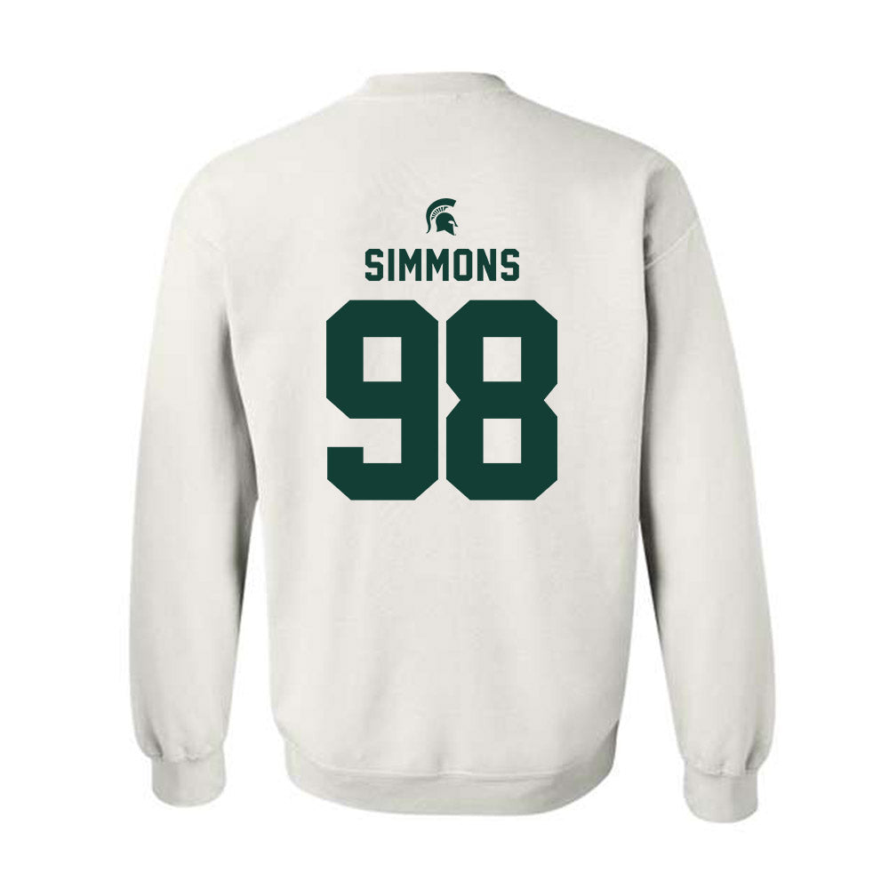 Michigan State - NCAA Football : Derrick Simmons - Classic Shersey Crewneck Sweatshirt-1