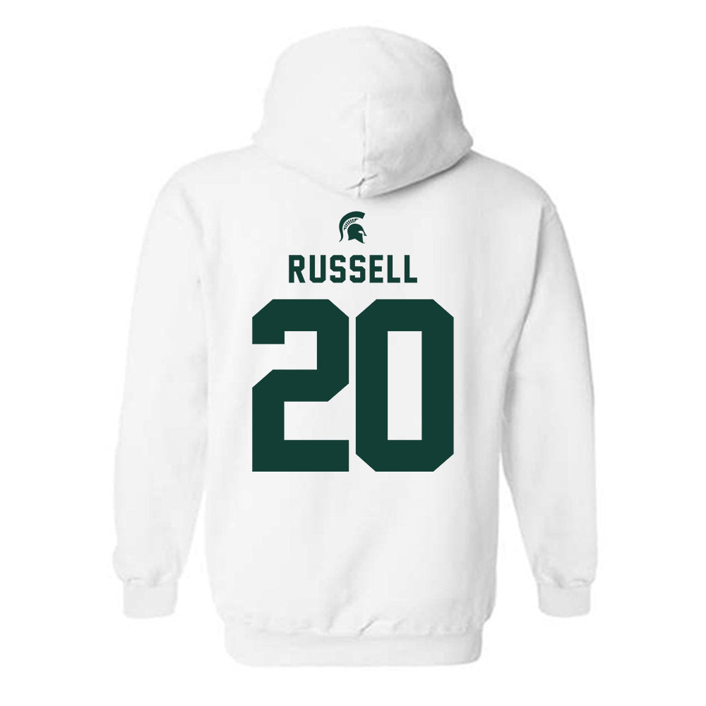 Michigan State - NCAA Men's Ice Hockey : Daniel Russell - Classic Shersey Hooded Sweatshirt-1