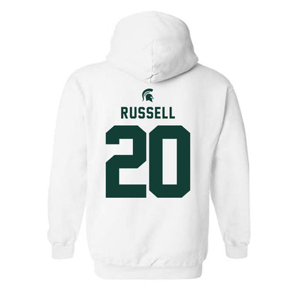 Michigan State - NCAA Men's Ice Hockey : Daniel Russell - Classic Shersey Hooded Sweatshirt-1