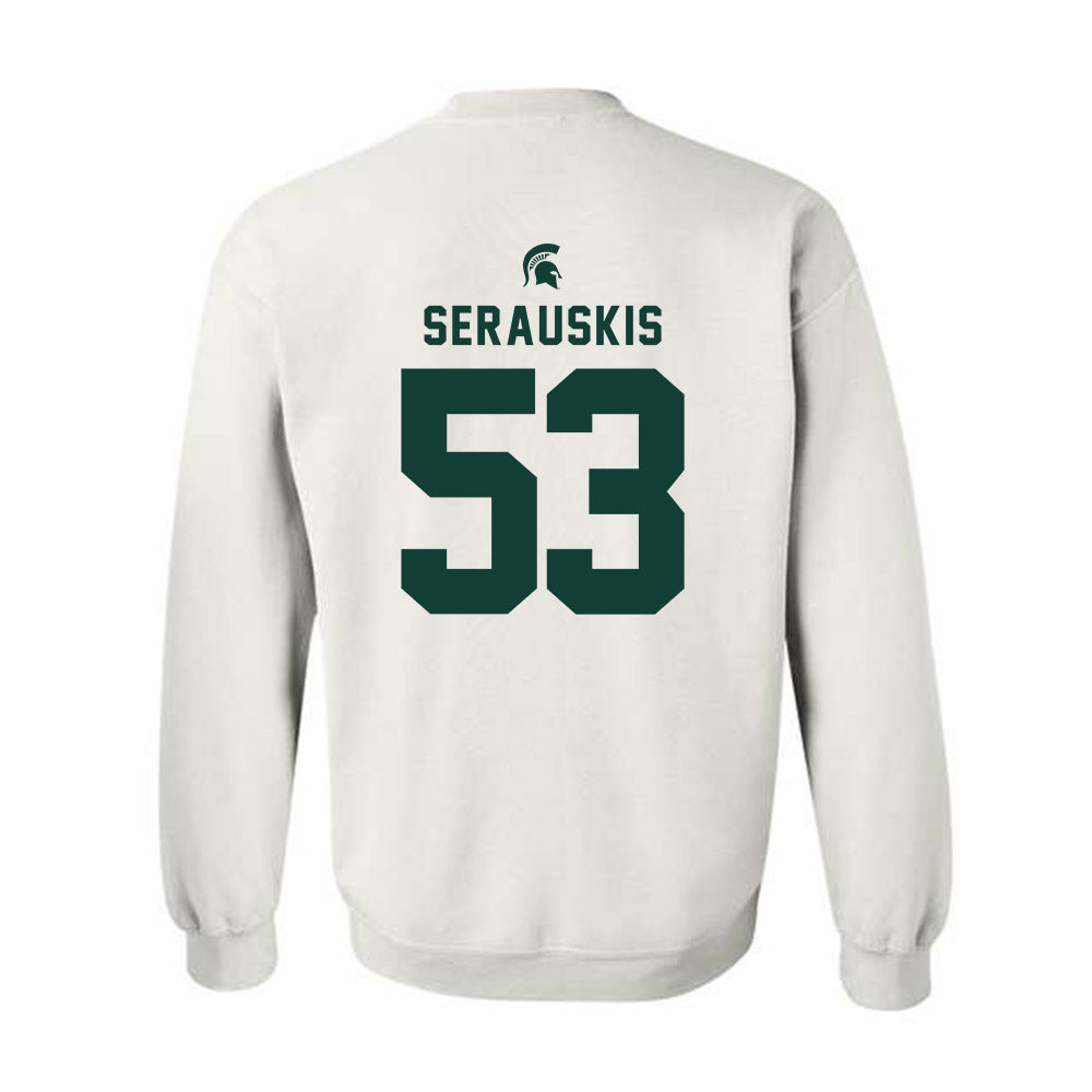 Michigan State - NCAA Football : Trey Serauskis - Classic Shersey Crewneck Sweatshirt-1