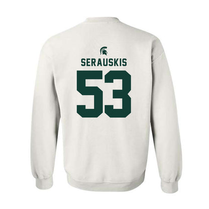 Michigan State - NCAA Football : Trey Serauskis - Classic Shersey Crewneck Sweatshirt-1