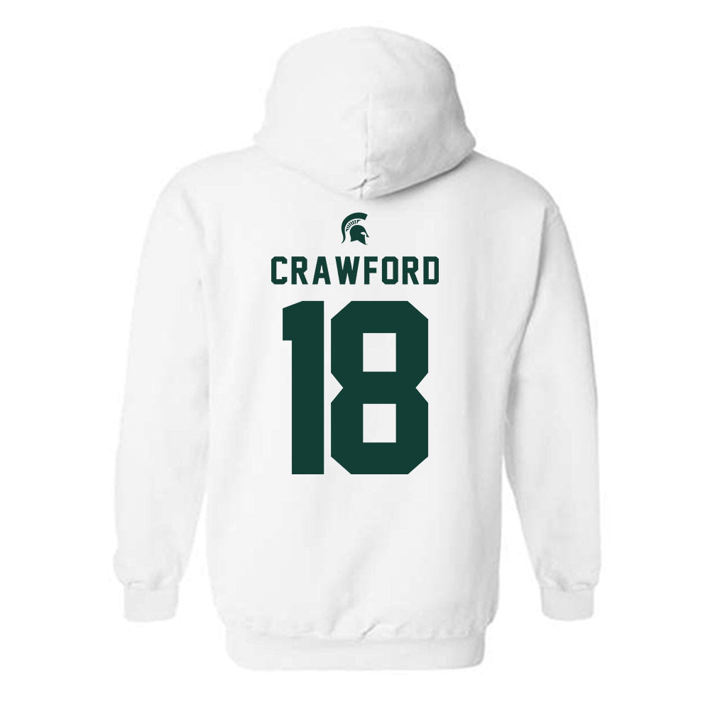 Michigan State - NCAA Football : Dion Crawford - Classic Shersey Hooded Sweatshirt-1