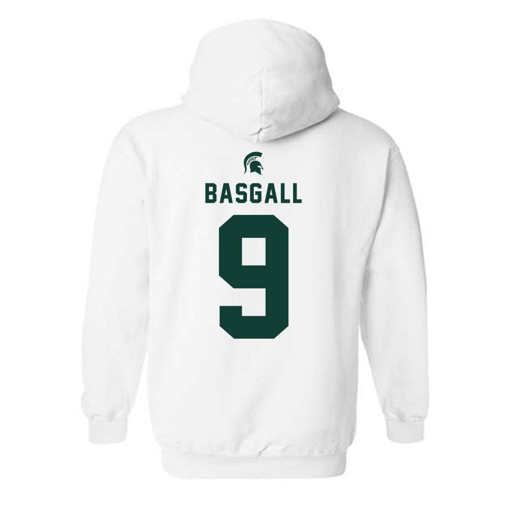 Michigan State - NCAA Men's Ice Hockey : Matthew Basgall - Classic Shersey Hooded Sweatshirt-1