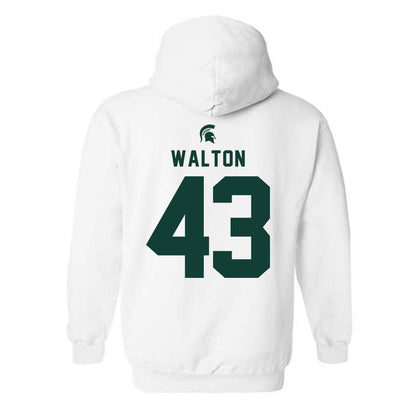 Michigan State - NCAA Men's Basketball : Colin Walton - Classic Shersey Hooded Sweatshirt-1