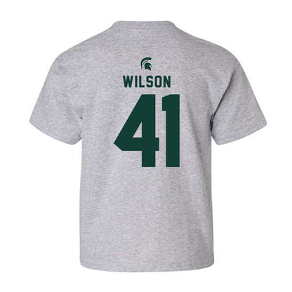 Michigan State - NCAA Football : Jaxson Wilson - Generic Shersey Youth T-Shirt-1