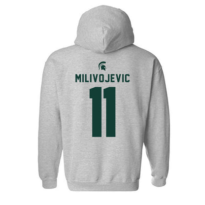 Michigan State - NCAA Football : Alessio Milivojevic - Generic Shersey Hooded Sweatshirt-1