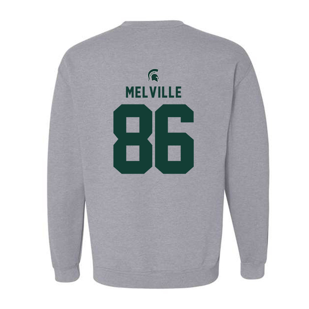 Michigan State - NCAA Football : Ethan Melville - Generic Shersey Crewneck Sweatshirt-1