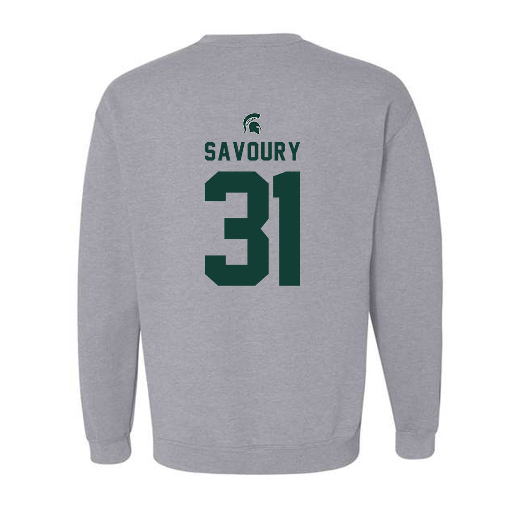 Michigan State - NCAA Football : Jayden Savoury - Generic Shersey Crewneck Sweatshirt-1