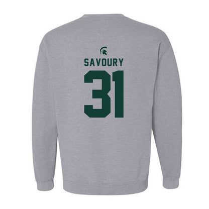 Michigan State - NCAA Football : Jayden Savoury - Generic Shersey Crewneck Sweatshirt-1