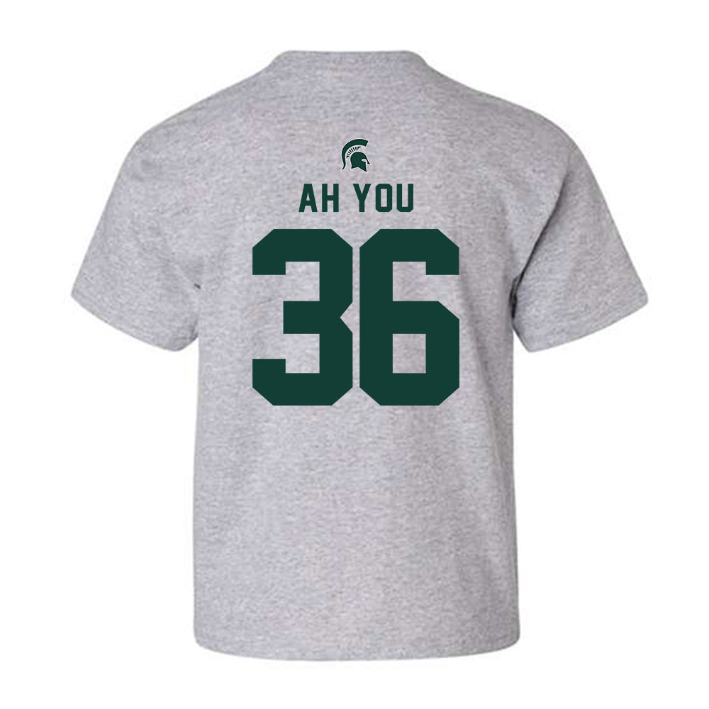 Michigan State - NCAA Football : Leonard Ah You - Generic Shersey Youth T-Shirt-1