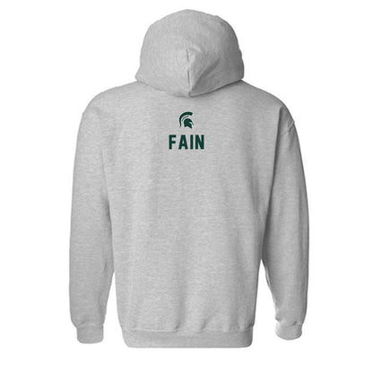 Michigan State - NCAA Women's Gymnastics : Riley Fain - Generic Shersey Hooded Sweatshirt-1