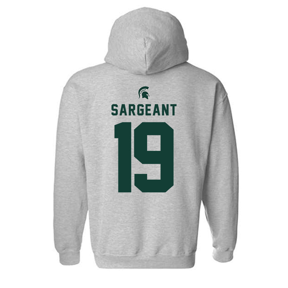 Michigan State - NCAA Women's Soccer : Emerson Sargeant - Generic Shersey Hooded Sweatshirt-1