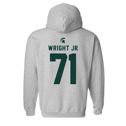 Michigan State - NCAA Football : Robert Wright Jr - Generic Shersey Hooded Sweatshirt-1
