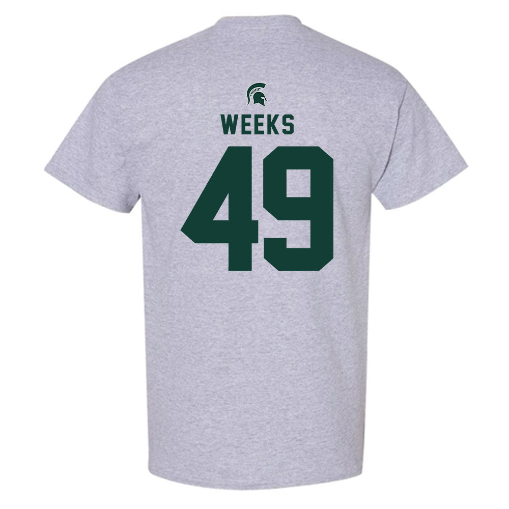 Michigan State - NCAA Football : Alex Weeks - Generic Shersey T-Shirt-1