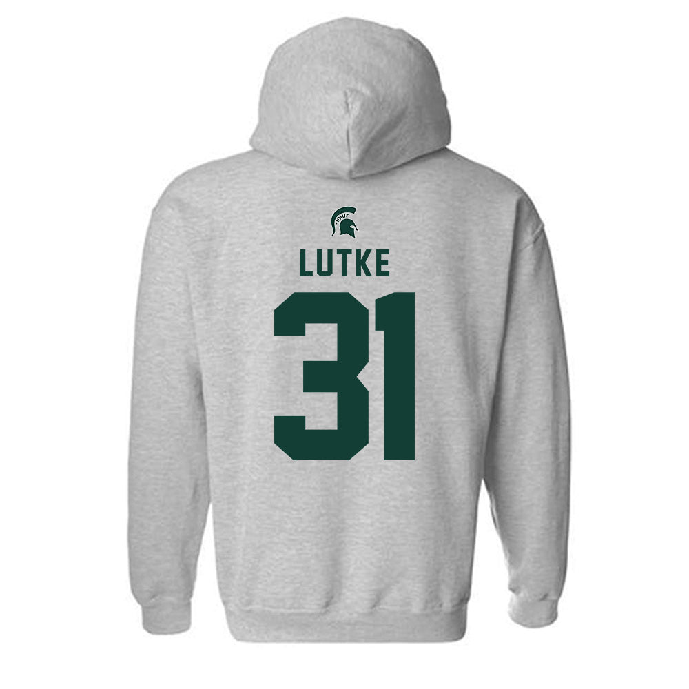 Michigan State - NCAA Women's Soccer : Ava Lutke - Generic Shersey Hooded Sweatshirt-1