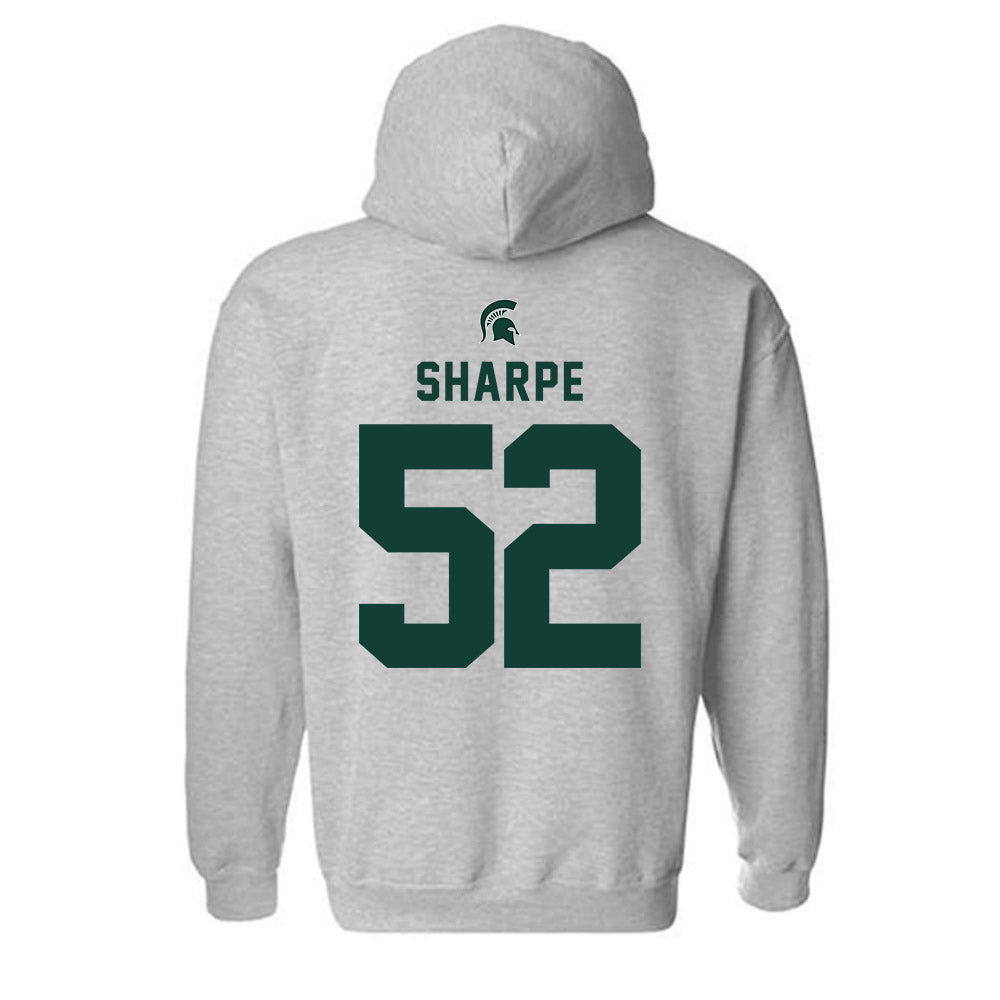 Michigan State - NCAA Football : Nickolus Sharpe - Generic Shersey Hooded Sweatshirt-1