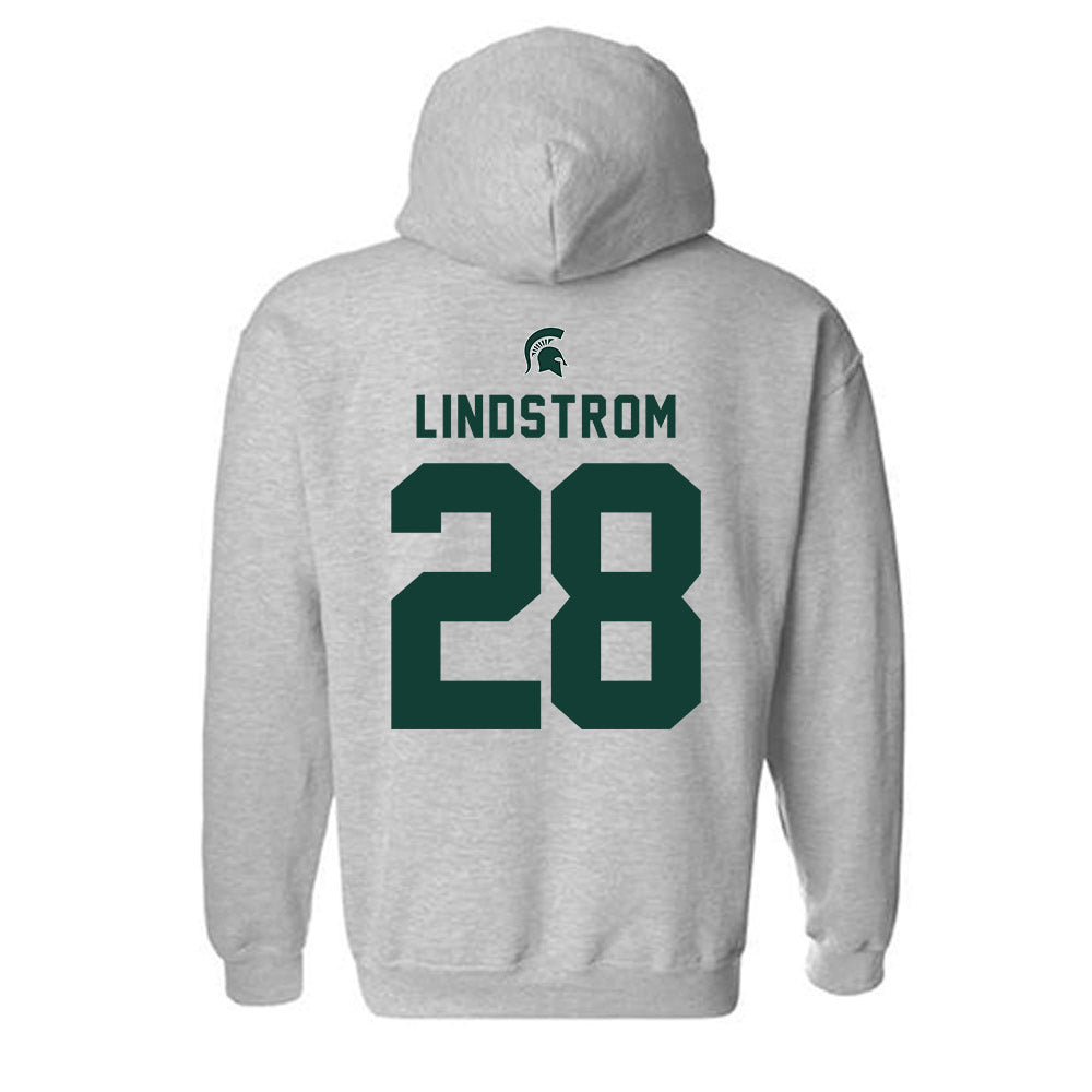 Michigan State - NCAA Men's Ice Hockey : Cayden Lindstrom - Generic Shersey Hooded Sweatshirt-1