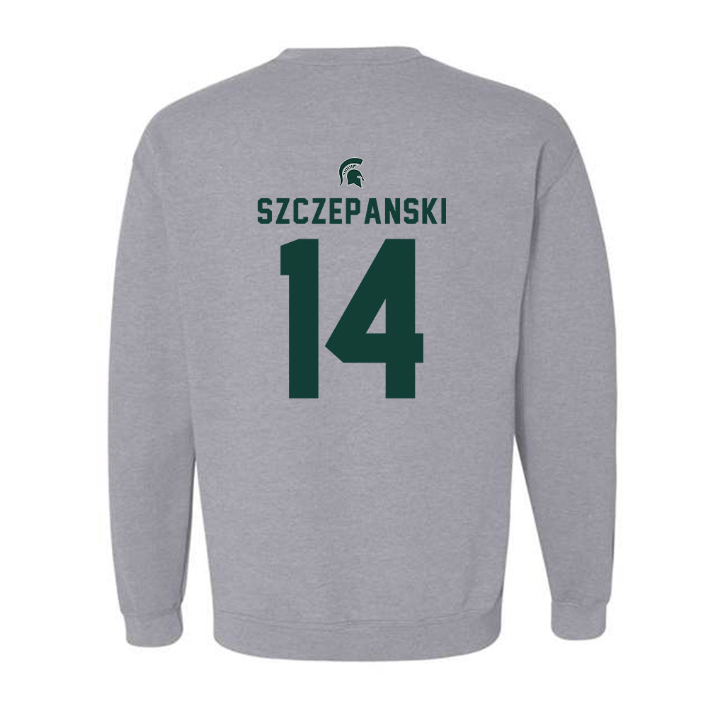Michigan State - NCAA Baseball : Tommy Szczepanski - Generic Shersey Crewneck Sweatshirt-1