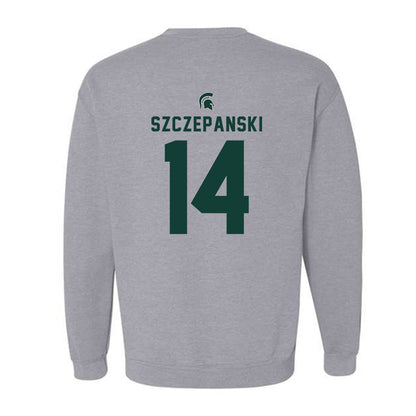 Michigan State - NCAA Baseball : Tommy Szczepanski - Generic Shersey Crewneck Sweatshirt-1