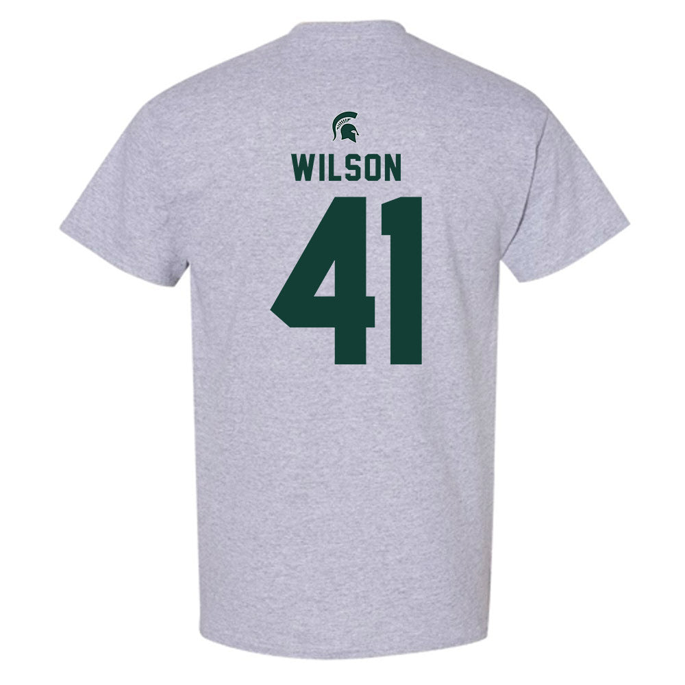 Michigan State - NCAA Football : Jaxson Wilson - Generic Shersey T-Shirt-1