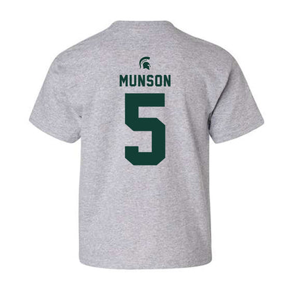 Michigan State - NCAA Men's Soccer : Brandon Munson - Generic Shersey Youth T-Shirt-1