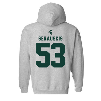Michigan State - NCAA Football : Trey Serauskis - Generic Shersey Hooded Sweatshirt-1