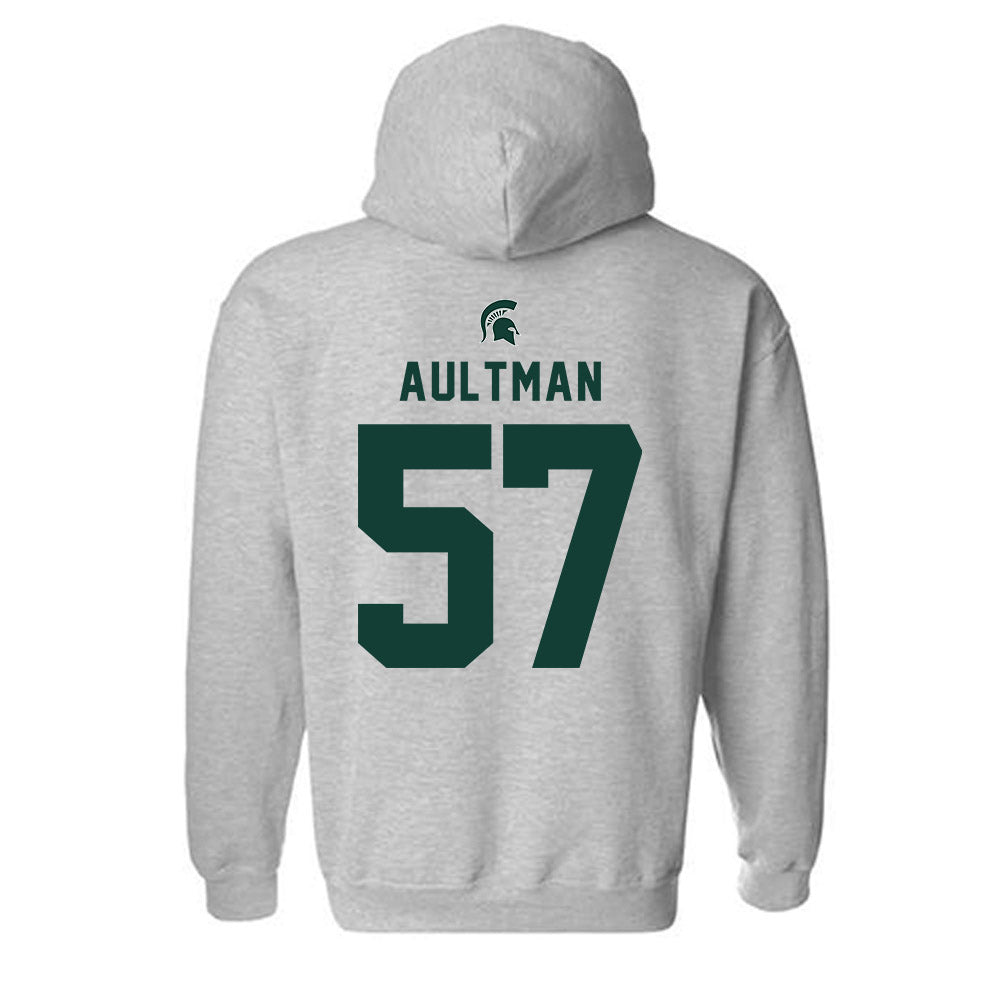 Michigan State - NCAA Football : Hudson Aultman - Generic Shersey Hooded Sweatshirt-1