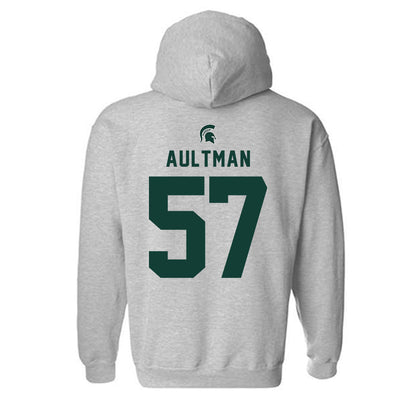 Michigan State - NCAA Football : Hudson Aultman - Generic Shersey Hooded Sweatshirt-1