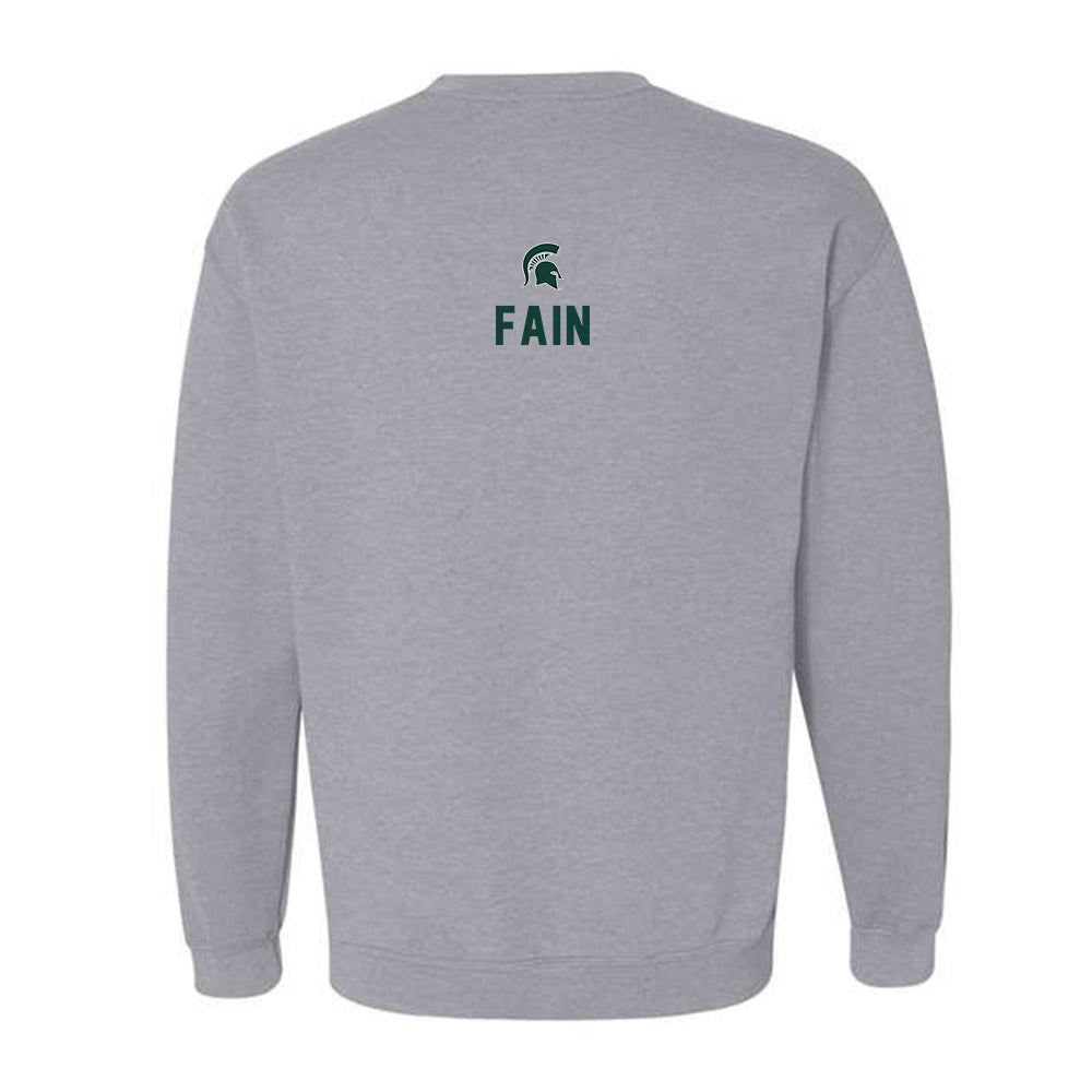 Michigan State - NCAA Women's Gymnastics : Riley Fain - Generic Shersey Crewneck Sweatshirt-1