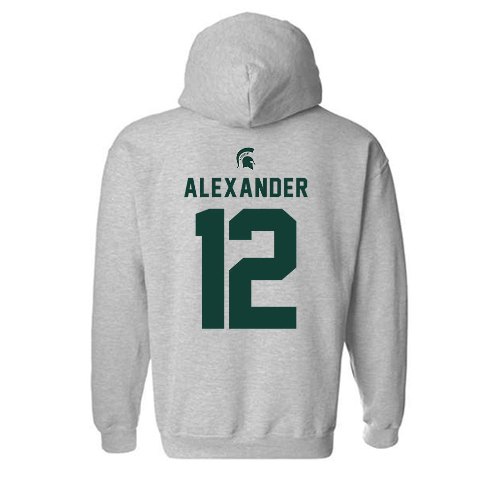 Michigan State - NCAA Women's Basketball : Isa Alexander - Generic Shersey Hooded Sweatshirt-1
