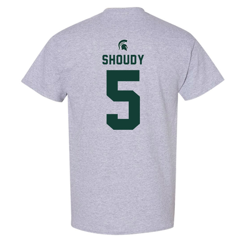 Michigan State - NCAA Men's Ice Hockey : Travis Shoudy - Generic Shersey T-Shirt-1