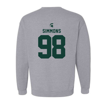 Michigan State - NCAA Football : Derrick Simmons - Generic Shersey Crewneck Sweatshirt-1