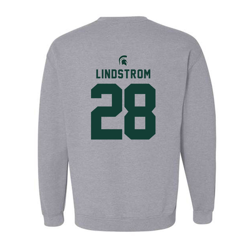 Michigan State - NCAA Men's Ice Hockey : Cayden Lindstrom - Generic Shersey Crewneck Sweatshirt-1