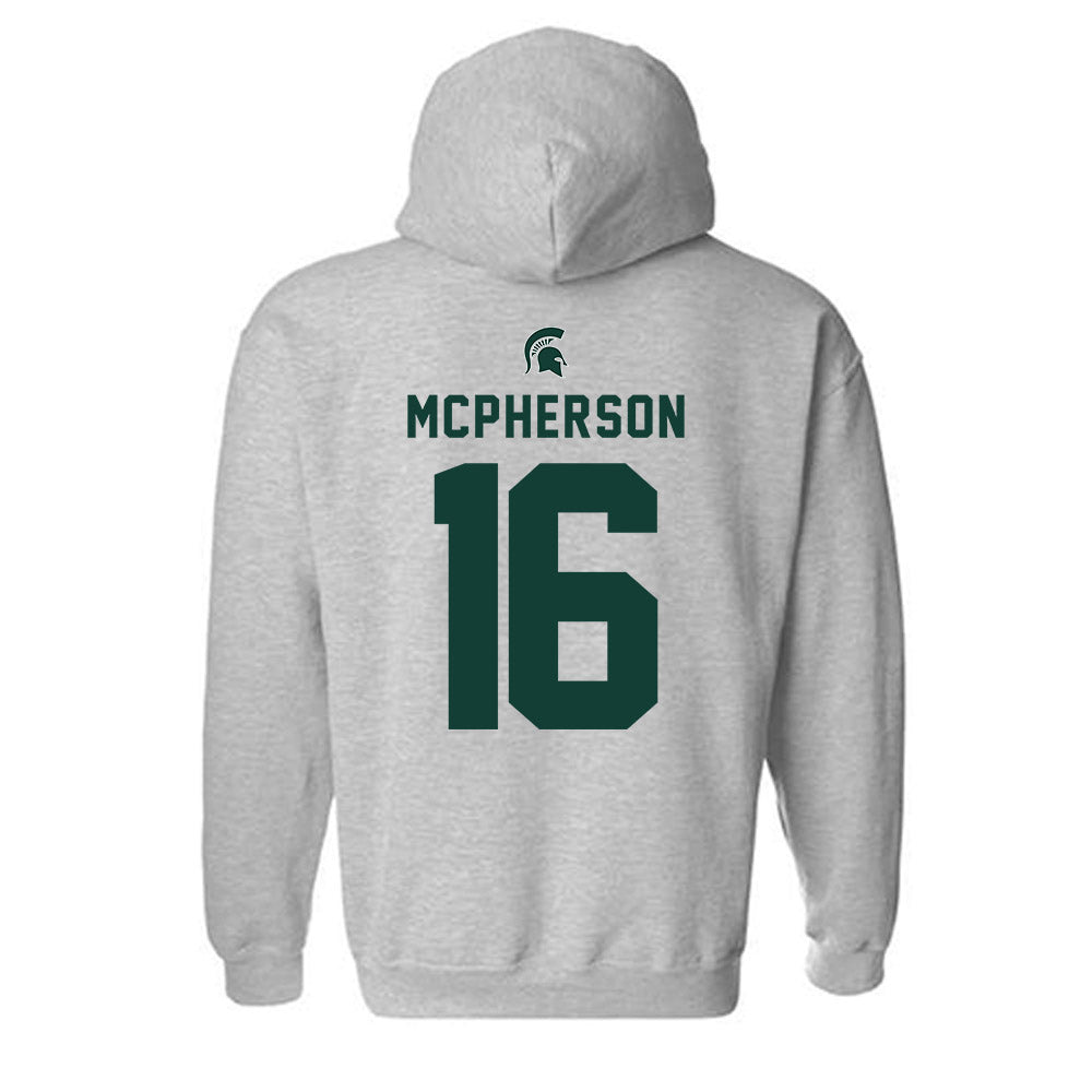 Michigan State - NCAA Women's Soccer : Kaleigh Mcpherson - Generic Shersey Hooded Sweatshirt-1
