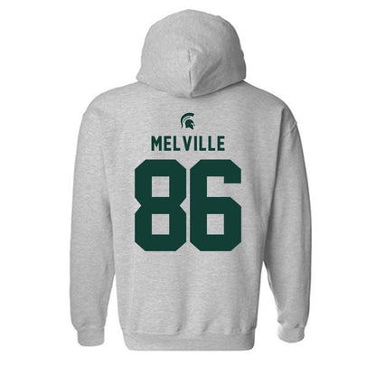Michigan State - NCAA Football : Ethan Melville - Generic Shersey Hooded Sweatshirt-1