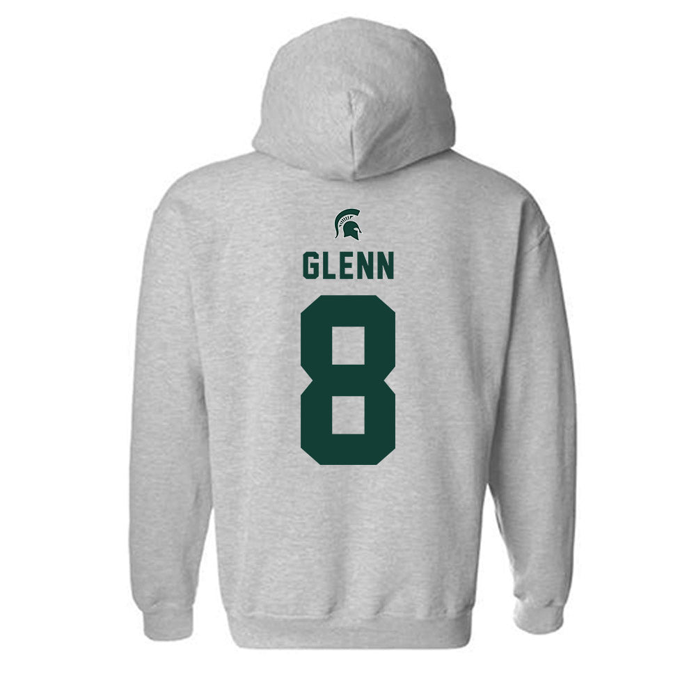 Michigan State - NCAA Men's Basketball : Kaleb Glenn - Generic Shersey Hooded Sweatshirt-1
