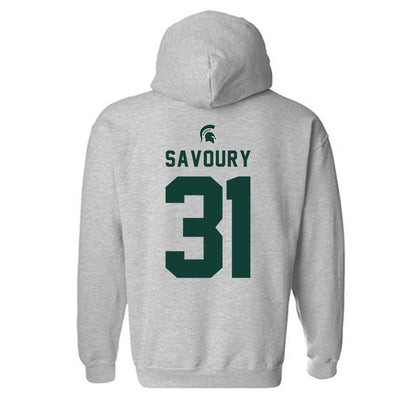Michigan State - NCAA Football : Jayden Savoury - Generic Shersey Hooded Sweatshirt-1