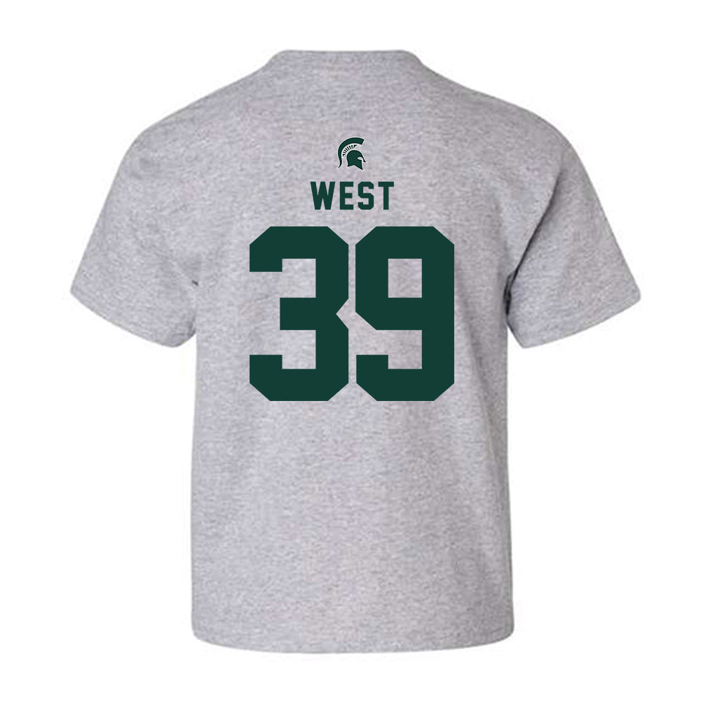 Michigan State - NCAA Football : Elisha West - Generic Shersey Youth T-Shirt-1