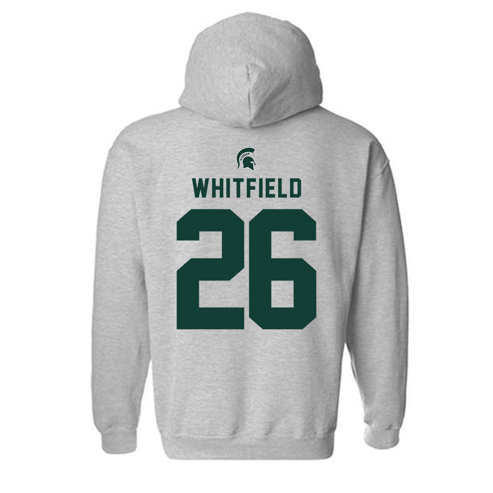 Michigan State - NCAA Women's Volleyball : Alana Whitfield - Generic Shersey Hooded Sweatshirt-1