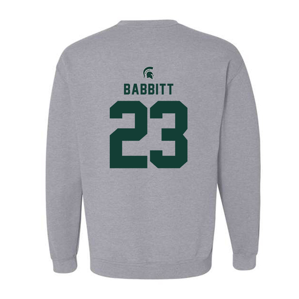 Michigan State - NCAA Football : Peyton Babbitt - Generic Shersey Crewneck Sweatshirt-1